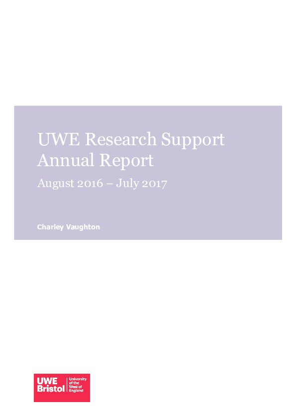 UWE Research Support annual report 2016-2017 Thumbnail