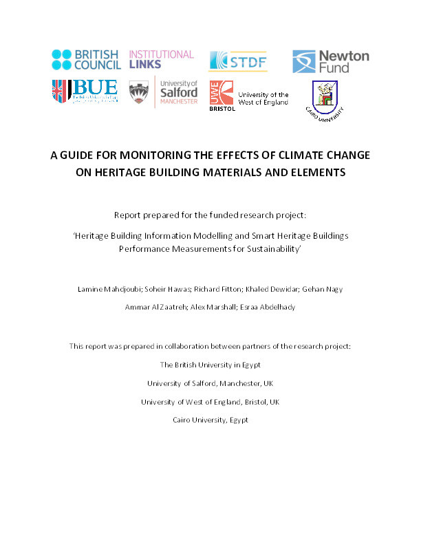 A guide for monitoring the effects of climate change on heritage building materials and elements Thumbnail