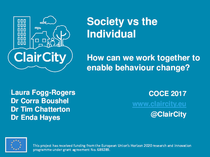 Society vs the individual - How can we work together to enable behaviour change? Thumbnail