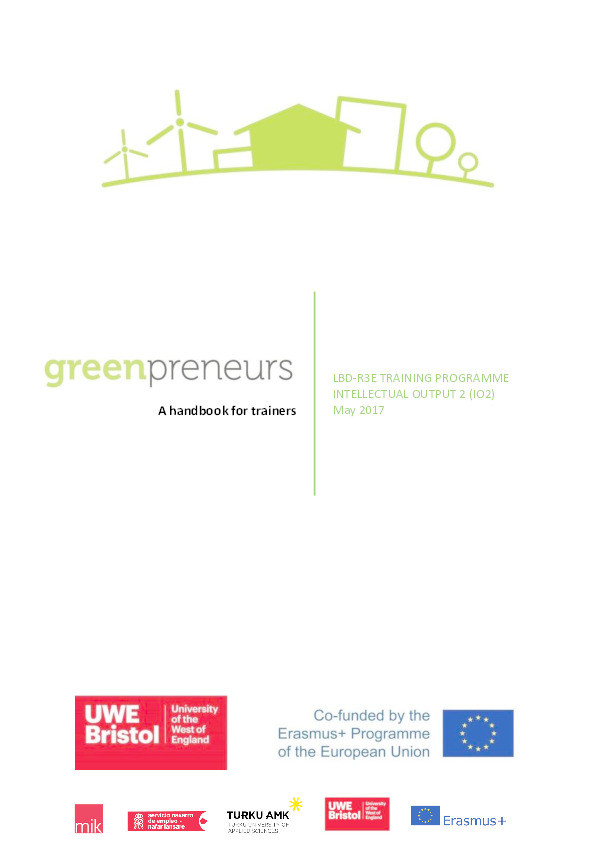 Greenpreneurs: A handbook for trainers Thumbnail