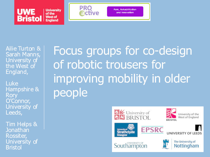 Focus groups for co-design of robotic trousers for improving mobility in older people Thumbnail