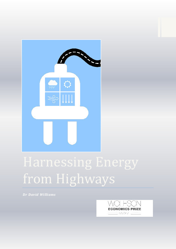 Harnessing energy from highways - Submission to the Wolfson Economics Prize 2017 Thumbnail