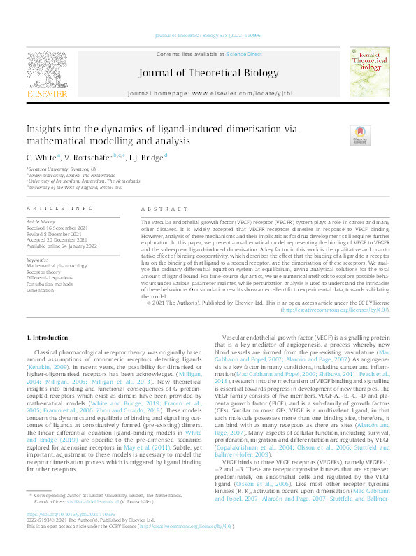 Insights into the dynamics of ligand-induced dimerisation via mathematical modelling and analysis Thumbnail