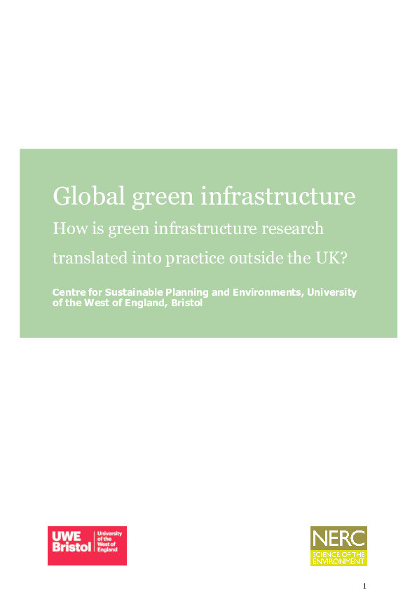 Global green infrastructure: How is green infrastructure research translated into practice outside the UK? Thumbnail