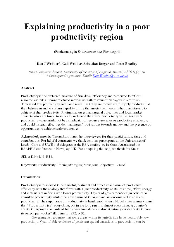 Explaining productivity in a poor productivity region Thumbnail