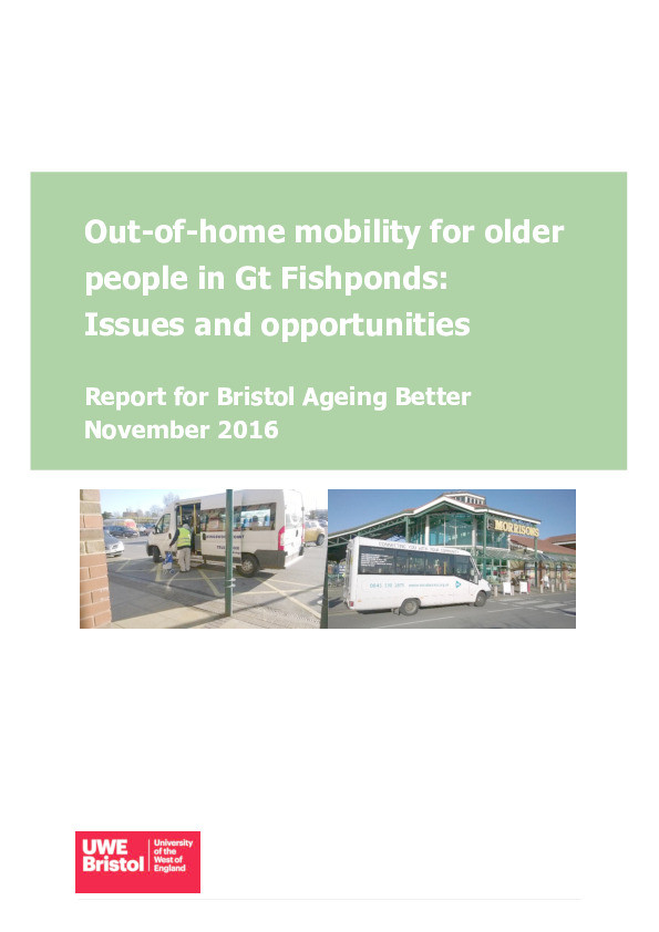 Out-of-home mobility for older people in Gt Fishponds: Issues and opportunities Thumbnail