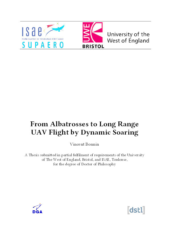 From albatross to long range UAV flight by dynamic soaring Thumbnail