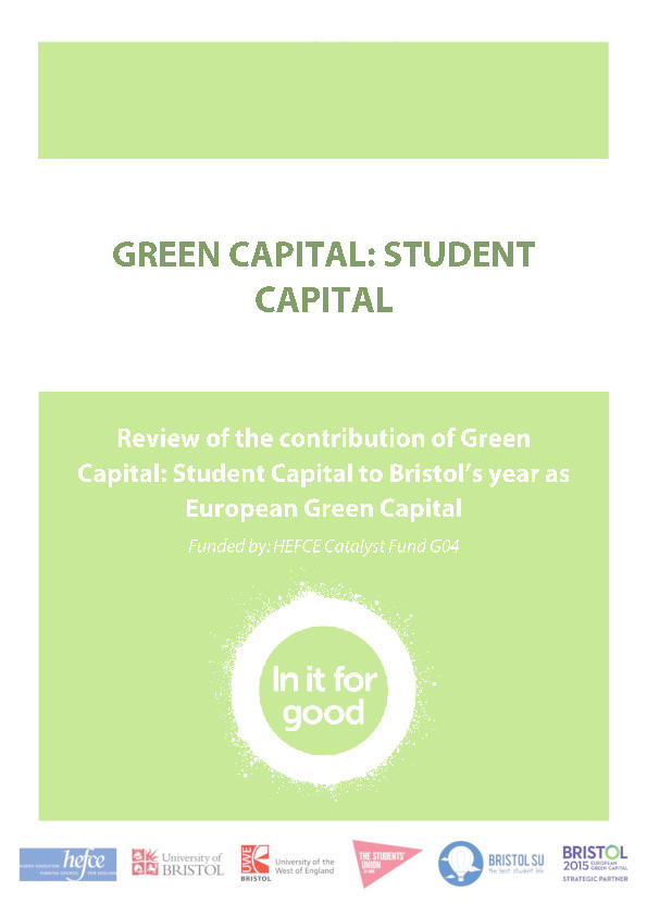 Review of the contribution of Green Capital: Student Capital to Bristol’s year as European Green Capital Thumbnail