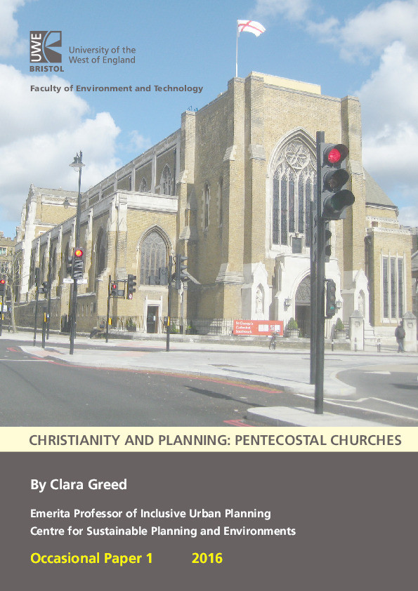Christianity and planning: Pentecostal churches, occasional paper Thumbnail