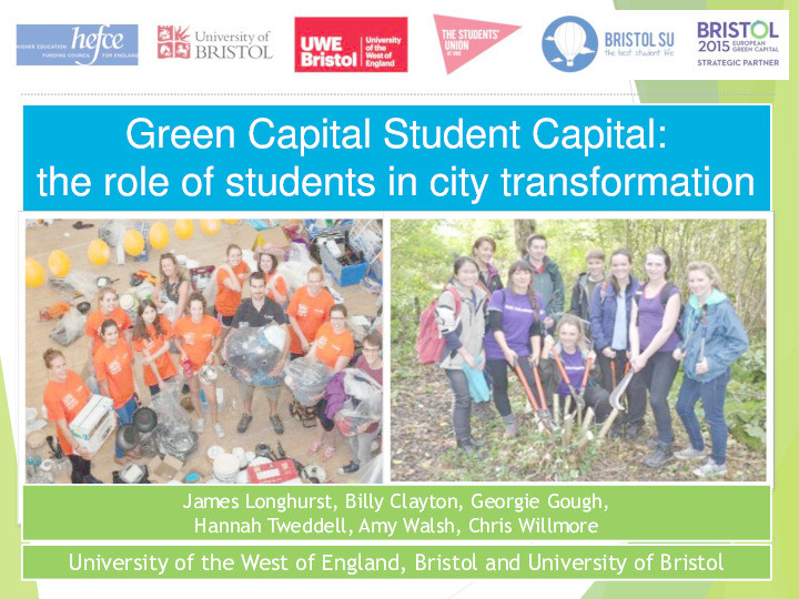 Green Capital Student Capital: The role of students in city transformation Thumbnail