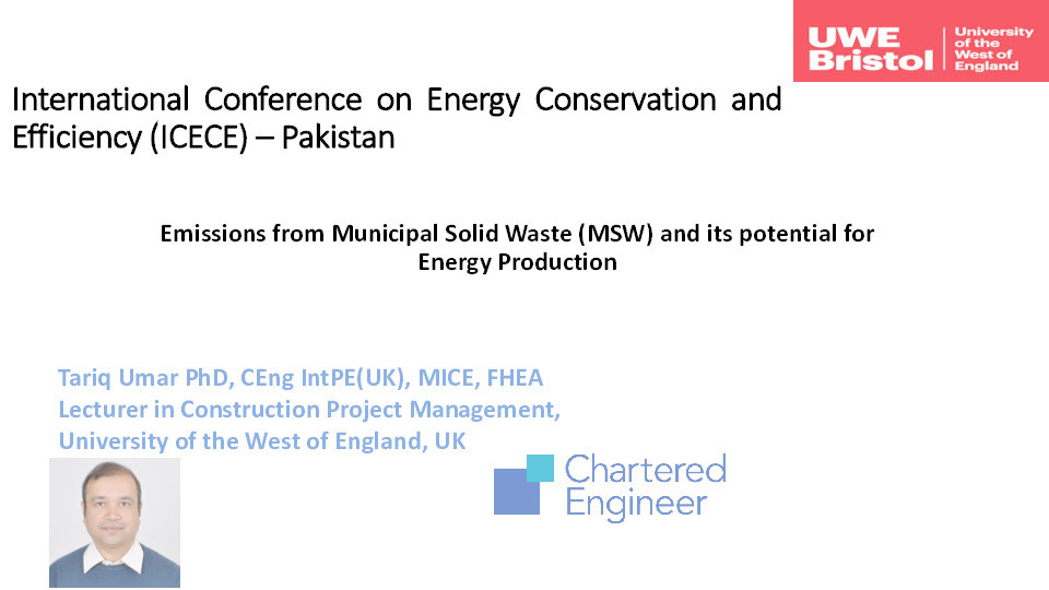 Emissions from municipal solid waste (MSW) and its potential for energy production Thumbnail