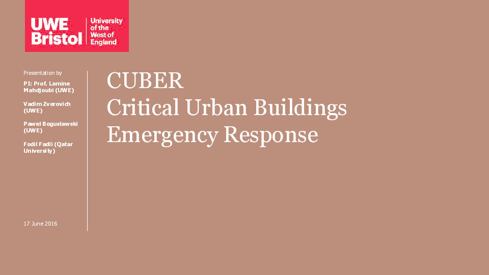 CUBER: Critical Urban Buildings Emergency Response Thumbnail