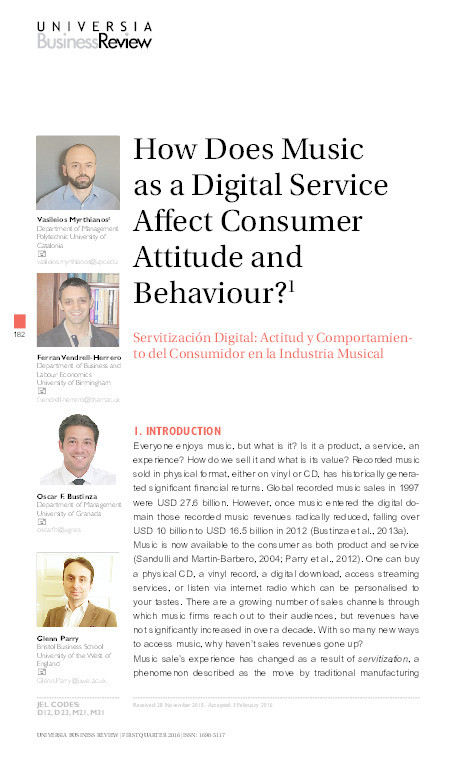 How does music as a digital service affect consumer
attitude and behaviour? Thumbnail