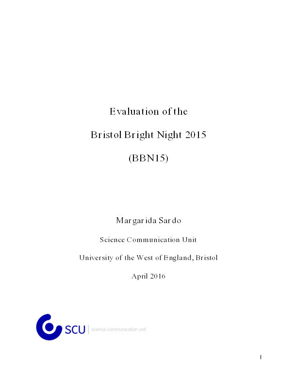 Evaluation of the Bristol Bright Night 2015 (BBN15) Thumbnail