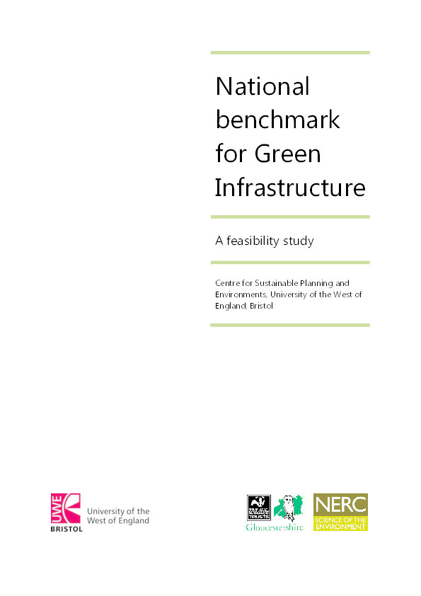 National benchmark for green infrastructure: A feasibility study Thumbnail