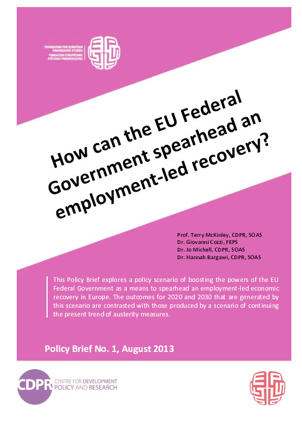 How can the EU Federal Government spearhead an employment-led recovery? Thumbnail