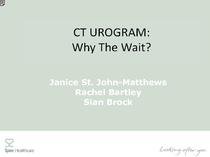 CT urogram: Why the wait? Thumbnail