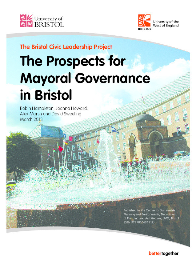 The prospects for mayoral governance in Bristol Thumbnail