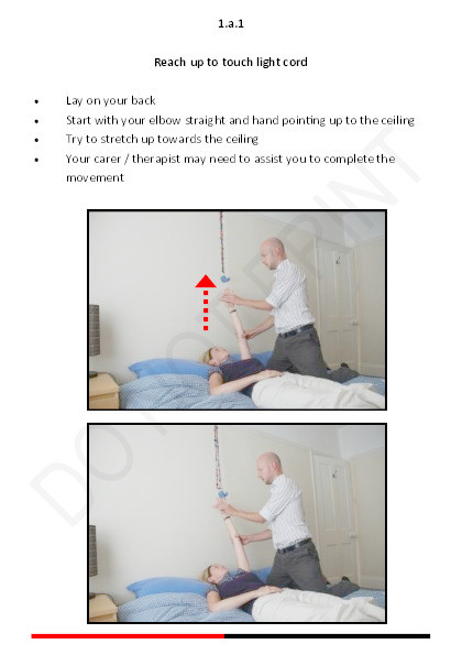 Pilot study for a randomised controlled trial of home based reach to grasp training for people after stroke: Exercise manual Thumbnail