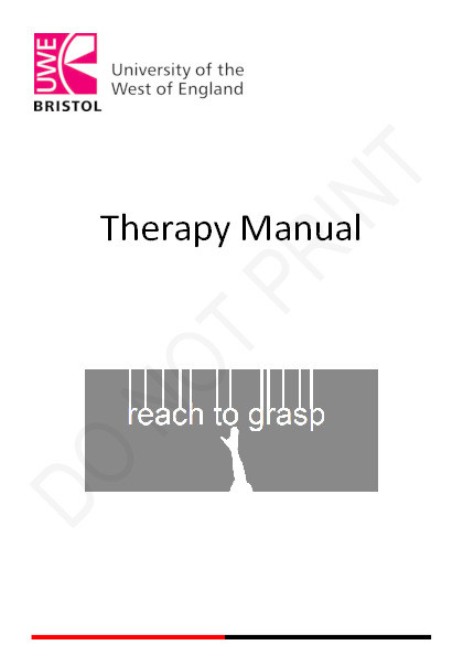 Pilot study for a randomised controlled trial of home based reach to grasp training for people after stroke: Instruction manual for exercise manual Thumbnail