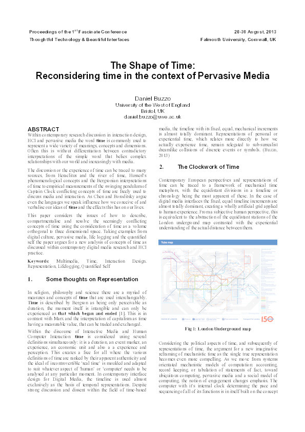The shape of time:
Reconsidering time in the context of pervasive media Thumbnail