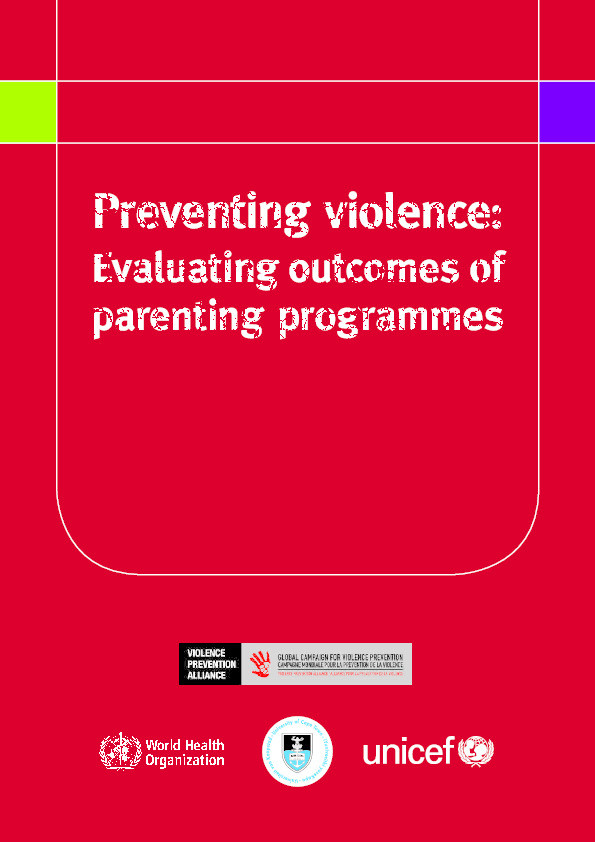 Preventing violence: Evaluating outcomes of parenting programmes Thumbnail