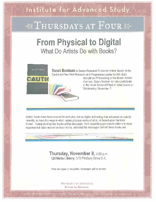 From physical to digital: What do artists do with books? Thumbnail
