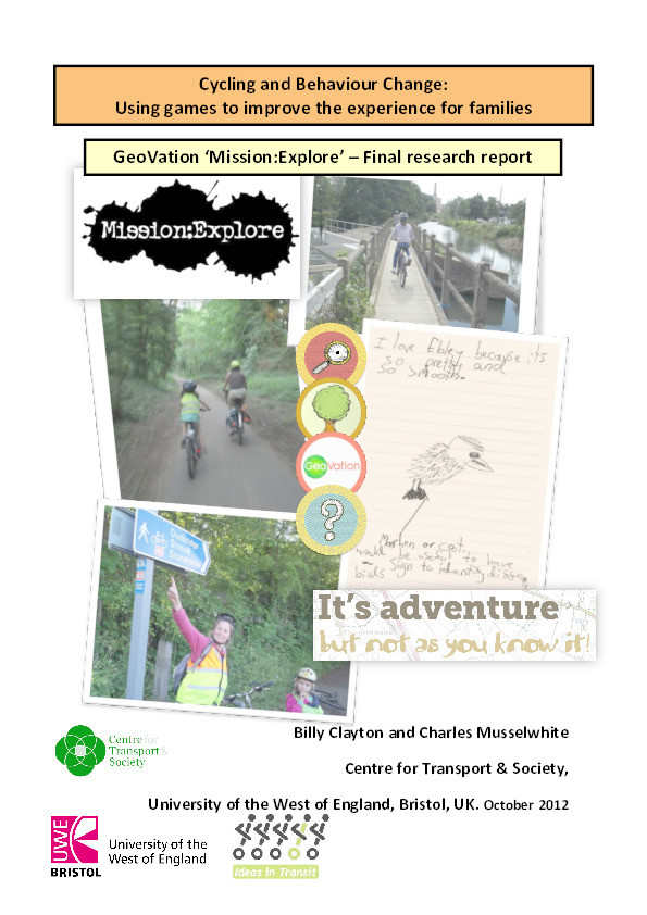 Cycling and behaviour change: Using games to improve the experience for families Thumbnail