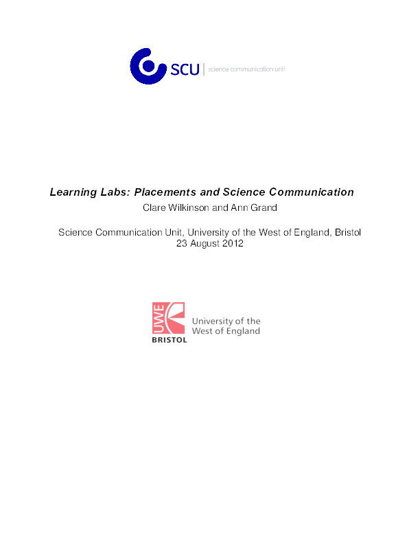 Learning labs: Placements and science communication Thumbnail