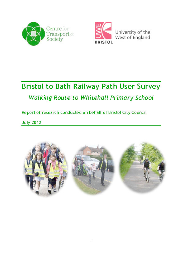 Bristol to Bath Railway Path User Survey: Walking Route to Whitehall Primary School Thumbnail