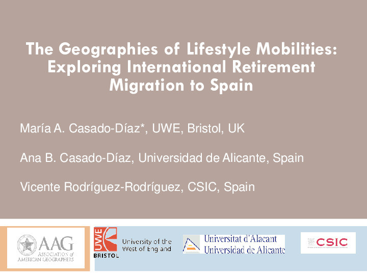 The geographies of lifestyle mobilities: Exploring international retirement migration to Spain Thumbnail