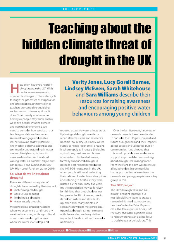 Teaching about the hidden climate threat of UK drought Thumbnail