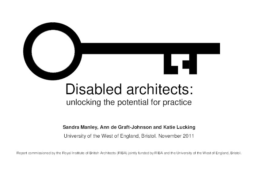 Disabled architects: Unlocking the potential for practice Thumbnail
