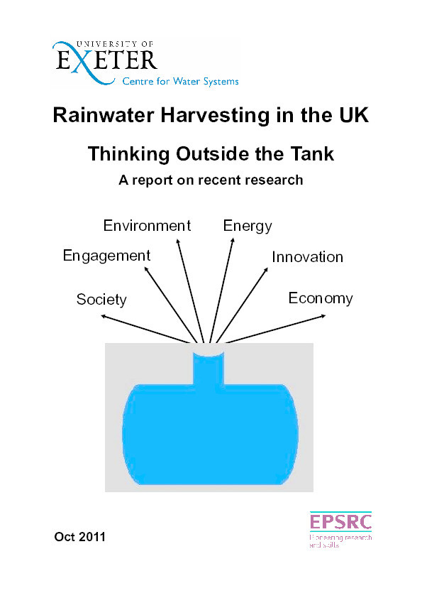 Rainwater harvesting in the UK: Thinking outside the tank. A report on recent research Thumbnail