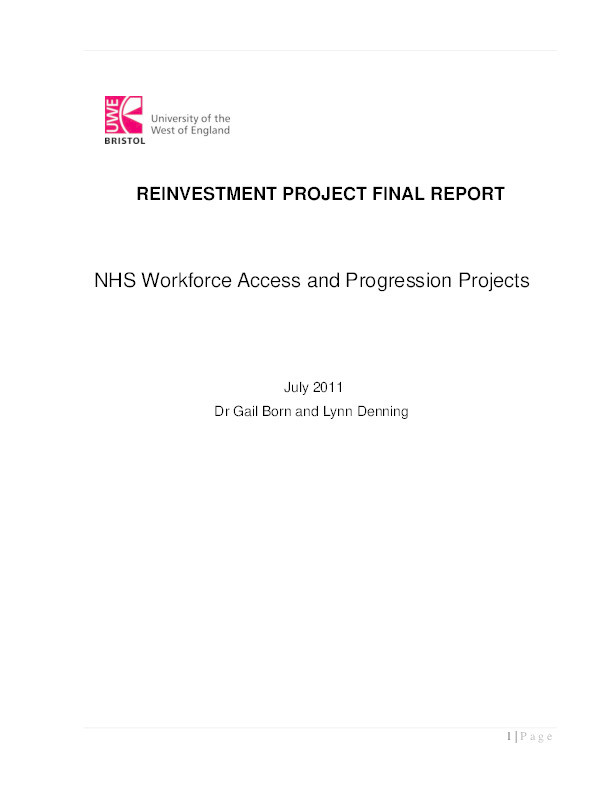 NHS workforce access and progression projects Thumbnail