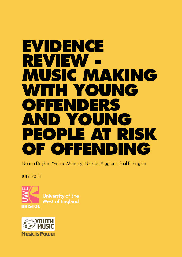 Evidence review: Music making with young offenders and young people at risk of offending Thumbnail