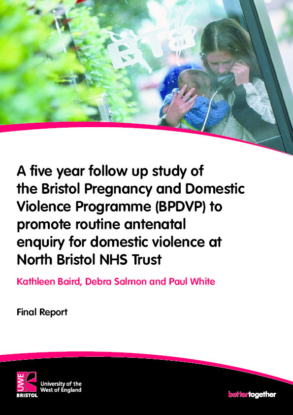 A five year follow up study of the Bristol Pregnancy and Domestic Violence Programme (BPDVP) to promote routine antenatal enquiry for domestic violence at North Bristol Trust Thumbnail