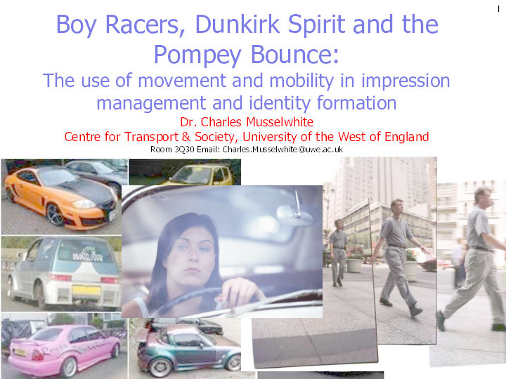 Boy racers, Dunkirk spirit and the Pompey bounce: The use of movement and mobility in impression management and identity formation Thumbnail