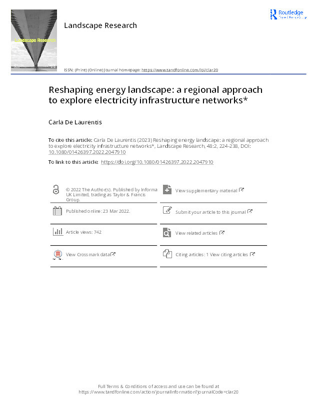 Reshaping energy landscape: A regional approach to explore electricity infrastructure networks* Thumbnail