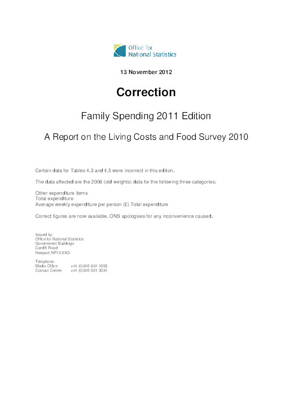 Impact of the recession on household expenditure Thumbnail