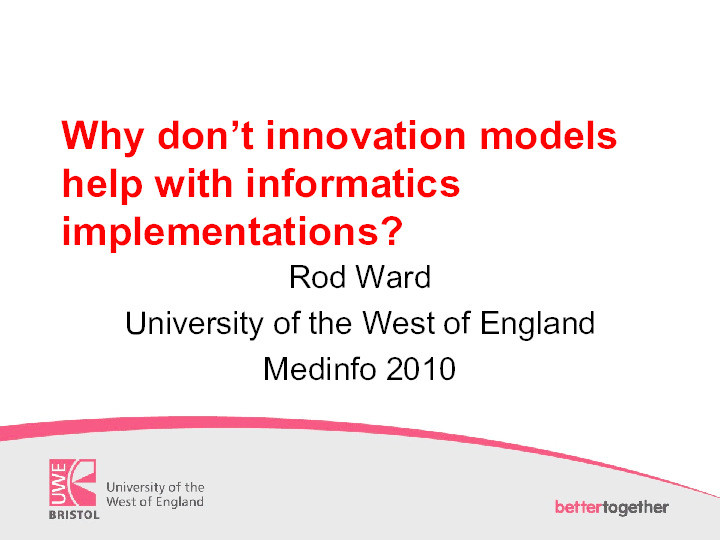 Why don’t innovation models help with informatics implementations? Thumbnail