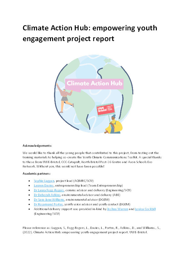 Climate action hub: Empowering youth engagement project report Thumbnail