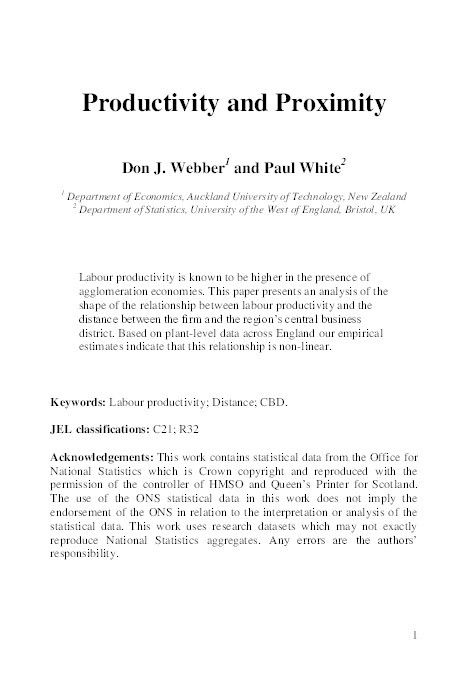 Productivity and proximity Thumbnail