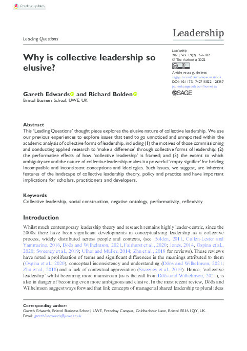 Why is collective leadership so elusive? Thumbnail