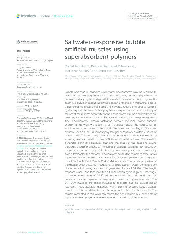 Saltwater-responsive bubble artificial muscles using superabsorbent polymers Thumbnail