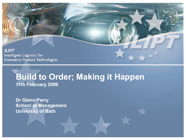 Build-To-Order – Make it happen Thumbnail