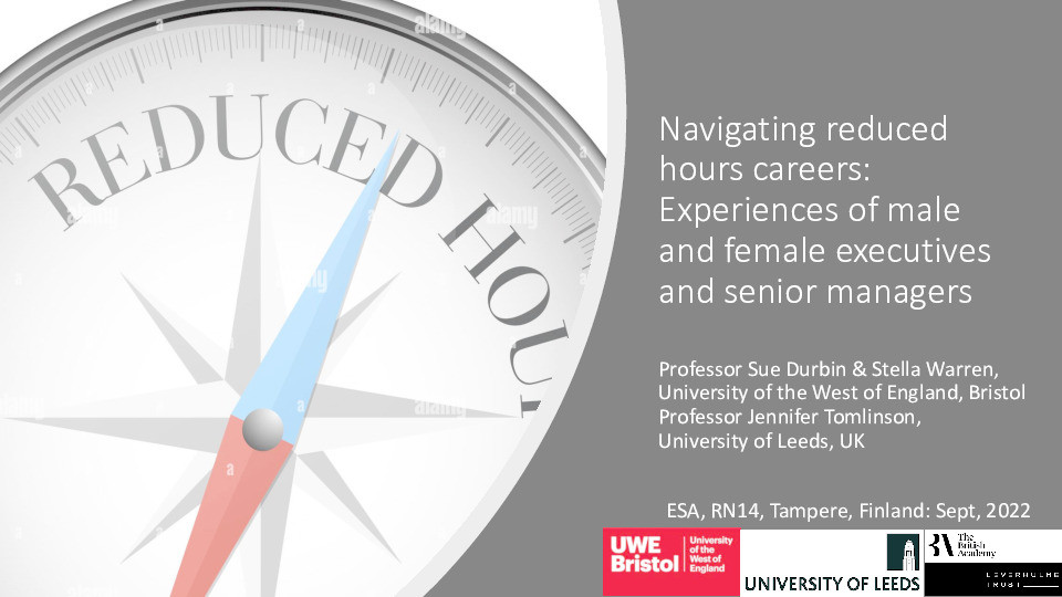 Navigating reduced hours careers: Experiences of male and female executives and senior managers Thumbnail